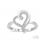Ashi 10k White Gold Heart Shaped Diamond Ring photo 2