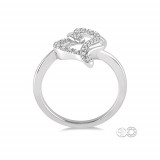 Ashi 10k White Gold Heart Shaped Diamond Ring photo 3