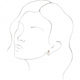 14K Rose Freshwater Cultured Pearl & 3/8 CTW Diamond Earrings - 86891607P photo 3