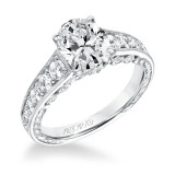Artcarved Bridal Semi-Mounted with Side Stones Vintage Filigree Diamond Engagement Ring Mariah 14K White Gold - 31-V693GVW-E.01 photo
