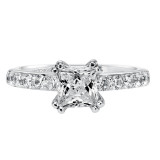 Artcarved Bridal Mounted with CZ Center Classic Diamond Engagement Ring Mia 14K White Gold - 31-V223ECW-E.00 photo 2