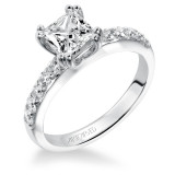 Artcarved Bridal Mounted with CZ Center Classic Diamond Engagement Ring Mia 14K White Gold - 31-V223ECW-E.00 photo