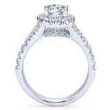 Gabriel & Co. 14k White Gold Oval Halo Engagement Ring photo 2
