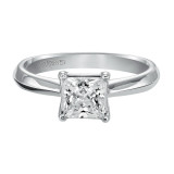 Artcarved Bridal Mounted with CZ Center Classic Solitaire Engagement Ring Vivian 14K White Gold - 31-V226ERW-E.00 photo 2