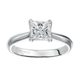 Artcarved Bridal Mounted with CZ Center Classic Solitaire Engagement Ring Vivian 14K White Gold - 31-V226ERW-E.00 photo 4