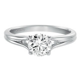 Artcarved Bridal Mounted with CZ Center Classic Solitaire Engagement Ring Lana 14K White Gold - 31-V408ERW-E.00 photo 2