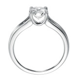 Artcarved Bridal Mounted with CZ Center Classic Solitaire Engagement Ring Lana 14K White Gold - 31-V408ERW-E.00 photo 3