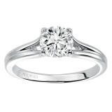 Artcarved Bridal Mounted with CZ Center Classic Solitaire Engagement Ring Lana 14K White Gold - 31-V408ERW-E.00 photo 4