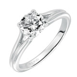 Artcarved Bridal Mounted with CZ Center Classic Solitaire Engagement Ring Lana 14K White Gold - 31-V408ERW-E.00 photo