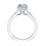 Artcarved Bridal Mounted with CZ Center Classic Diamond Engagement Ring Milly 14K White Gold - 31-V642GRW-E.00 photo 3