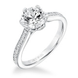 Artcarved Bridal Mounted with CZ Center Classic Diamond Engagement Ring Milly 14K White Gold - 31-V642GRW-E.00 photo