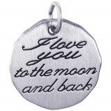 Sterling Silver I Love You To The Moon Charm photo