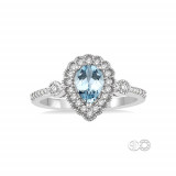 Ashi 14k White Gold Pear Shaped Diamond Engagement Ring photo 2