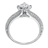Artcarved Bridal Semi-Mounted with Side Stones Vintage Engagement Ring Jeanette 14K White Gold - 31-V434ERW-E.01 photo 3