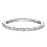 Artcarved Bridal Mounted with Side Stones Contemporary Diamond Wedding Band Jacqueline 14K White Gold - 31-V453W-L.00 photo 2