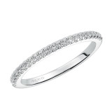 Artcarved Bridal Mounted with Side Stones Contemporary Diamond Wedding Band Jacqueline 14K White Gold - 31-V453W-L.00 photo