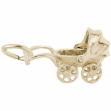 Rembrandt 14k Yellow Gold Baby Carriage Charm photo