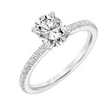 Artcarved Bridal Mounted with CZ Center Classic Engagement Ring Sybil 18K White Gold - 31-V544EVW-E.02 photo
