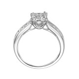 Artcarved Bridal Mounted with CZ Center Classic Engagement Ring Margaret 14K White Gold - 31-V409FCW-E.00 photo 3