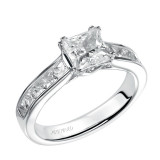 Artcarved Bridal Mounted with CZ Center Classic Engagement Ring Margaret 14K White Gold - 31-V409FCW-E.00 photo