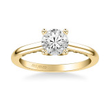 Artcarved Bridal Mounted with CZ Center Classic Lyric Engagement Ring Carly 14K Yellow Gold - 31-V1002ERY-E.00 photo 2