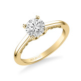 Artcarved Bridal Mounted with CZ Center Classic Lyric Engagement Ring Carly 14K Yellow Gold - 31-V1002ERY-E.00 photo