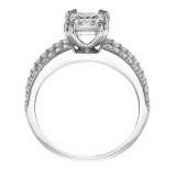 Artcarved Bridal Mounted with CZ Center Classic Engagement Ring Jade 14K White Gold - 31-V218ECW-E.00 photo 3