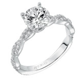 Artcarved Bridal Semi-Mounted with Side Stones Contemporary Twist Engagement Ring Madeleine 14K White Gold - 31-V575GRW-E.01 photo