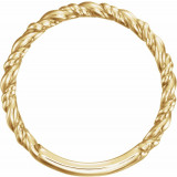 14K Yellow Stackable Rope Ring - 51570102P photo 2