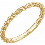 14K Yellow Stackable Rope Ring - 51570102P photo