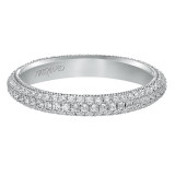 Artcarved Bridal Mounted with Side Stones Contemporary Stackable Eternity Anniversary Band 14K White Gold - 33-V92D4W65-L.00 photo 2