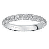 Artcarved Bridal Mounted with Side Stones Contemporary Stackable Eternity Anniversary Band 14K White Gold - 33-V92D4W65-L.00 photo 3