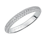 Artcarved Bridal Mounted with Side Stones Contemporary Stackable Eternity Anniversary Band 14K White Gold - 33-V92D4W65-L.00 photo