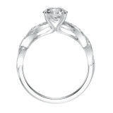 Artcarved Bridal Mounted with CZ Center Contemporary Twist Diamond Engagement Ring Cintra 14K White Gold - 31-V578ERW-E.00 photo 3