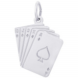 Sterling Silver Cards Charm photo