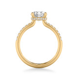 Artcarved Bridal Semi-Mounted with Side Stones Classic Engagement Ring 18K Yellow Gold - 31-V1032GRY-E.03 photo 3
