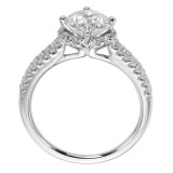 Artcarved Bridal Mounted with CZ Center Classic Engagement Ring Lynn 14K White Gold - 31-V393FRW-E.00 photo 3
