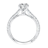 Artcarved Bridal Mounted with CZ Center Contemporary Twist Engagement Ring Carmen 14K White Gold - 31-V706ERW-E.00 photo 3