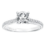 Artcarved Bridal Mounted with CZ Center Contemporary Twist Engagement Ring Carmen 14K White Gold - 31-V706ERW-E.00 photo 4