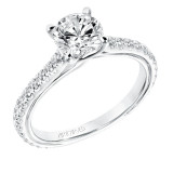 Artcarved Bridal Mounted with CZ Center Contemporary Twist Engagement Ring Carmen 14K White Gold - 31-V706ERW-E.00 photo