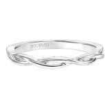 Artcarved Bridal Band No Stones Contemporary One Love Wedding Band Willow 14K White Gold - 31-V883XRW-L.00 photo 2