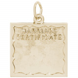 14k Gold Marriage Certificate Charm photo