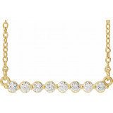 14K Yellow 1/4 CTW Diamond Bar 18 Necklace - 86887616P photo