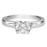 Artcarved Bridal Unmounted No Stones Classic Solitaire Engagement Ring Monica 14K White Gold - 31-V405ERW-E.01 photo 2