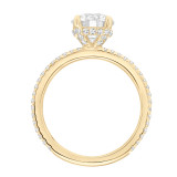 Artcarved Bridal Semi-Mounted with Side Stones Classic Engagement Ring Chelsea 18K Yellow Gold - 31-V820GRY-E.03 photo 3