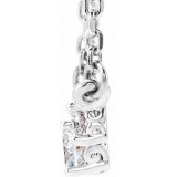 14K White 1/3 CTW Diamond Three-Stone 16-18 Necklace - 86615605P photo 2