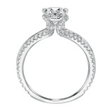 Artcarved Bridal Mounted with CZ Center Classic Americana Engagement Ring Gwendolyn 14K White Gold - 31-V580GEW-E.00 photo 3