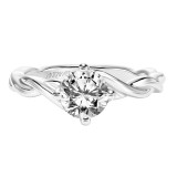 Artcarved Bridal Unmounted No Stones Contemporary Twist Solitaire Engagement Ring Kassidy 14K White Gold - 31-V769ERW-E.01 photo 2