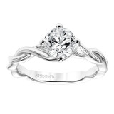 Artcarved Bridal Unmounted No Stones Contemporary Twist Solitaire Engagement Ring Kassidy 14K White Gold - 31-V769ERW-E.01 photo 4