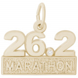 14k Gold Marathon 26.2  w/White Spinel Charm photo